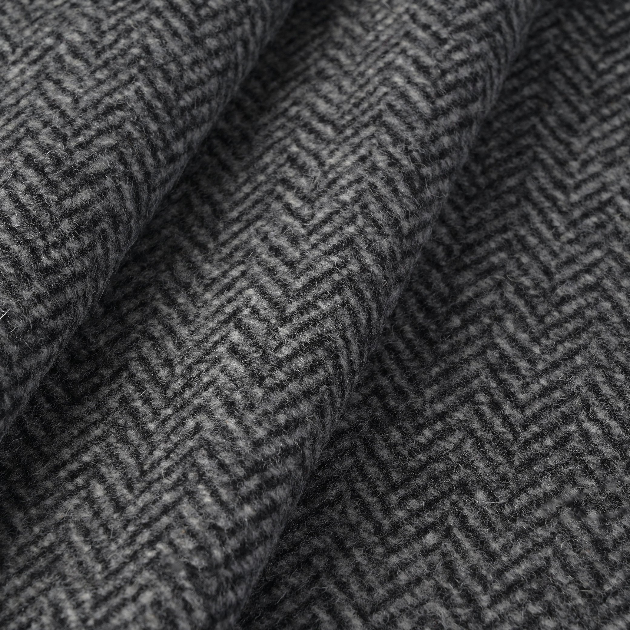 Grey Herringbone Coating Fabric 9823