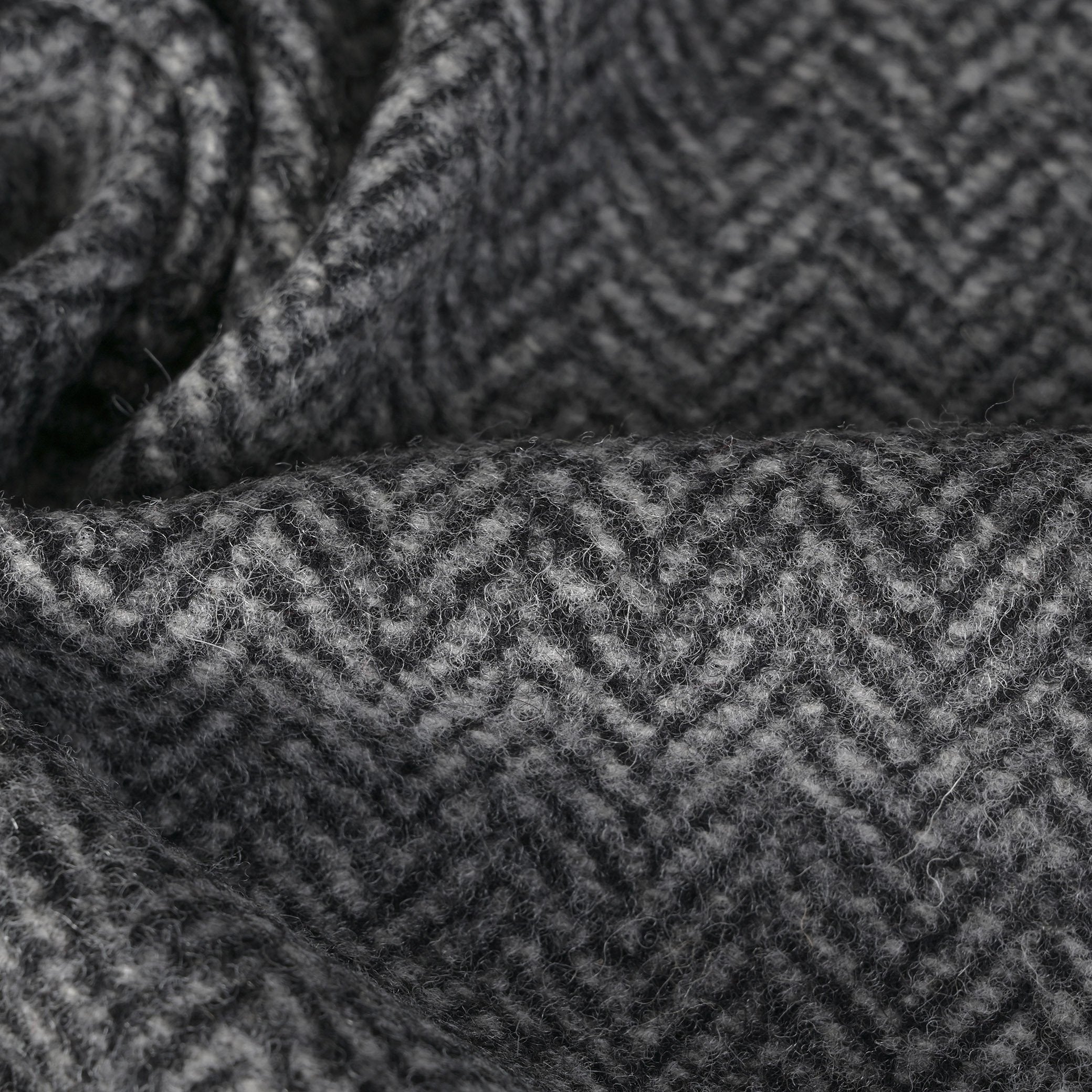 Grey Herringbone Coating Fabric 9823