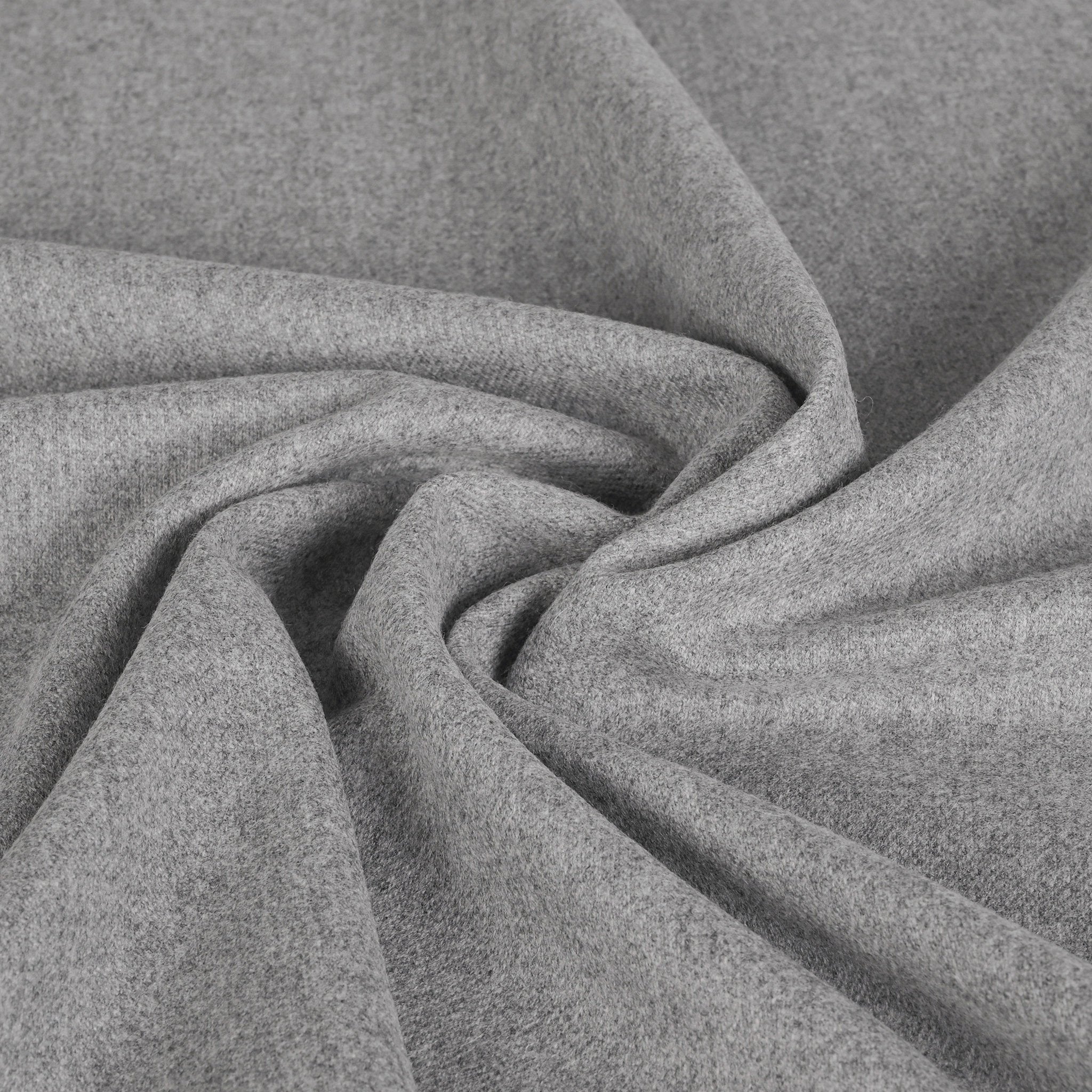 Grey Melange Wool Flannel 8784