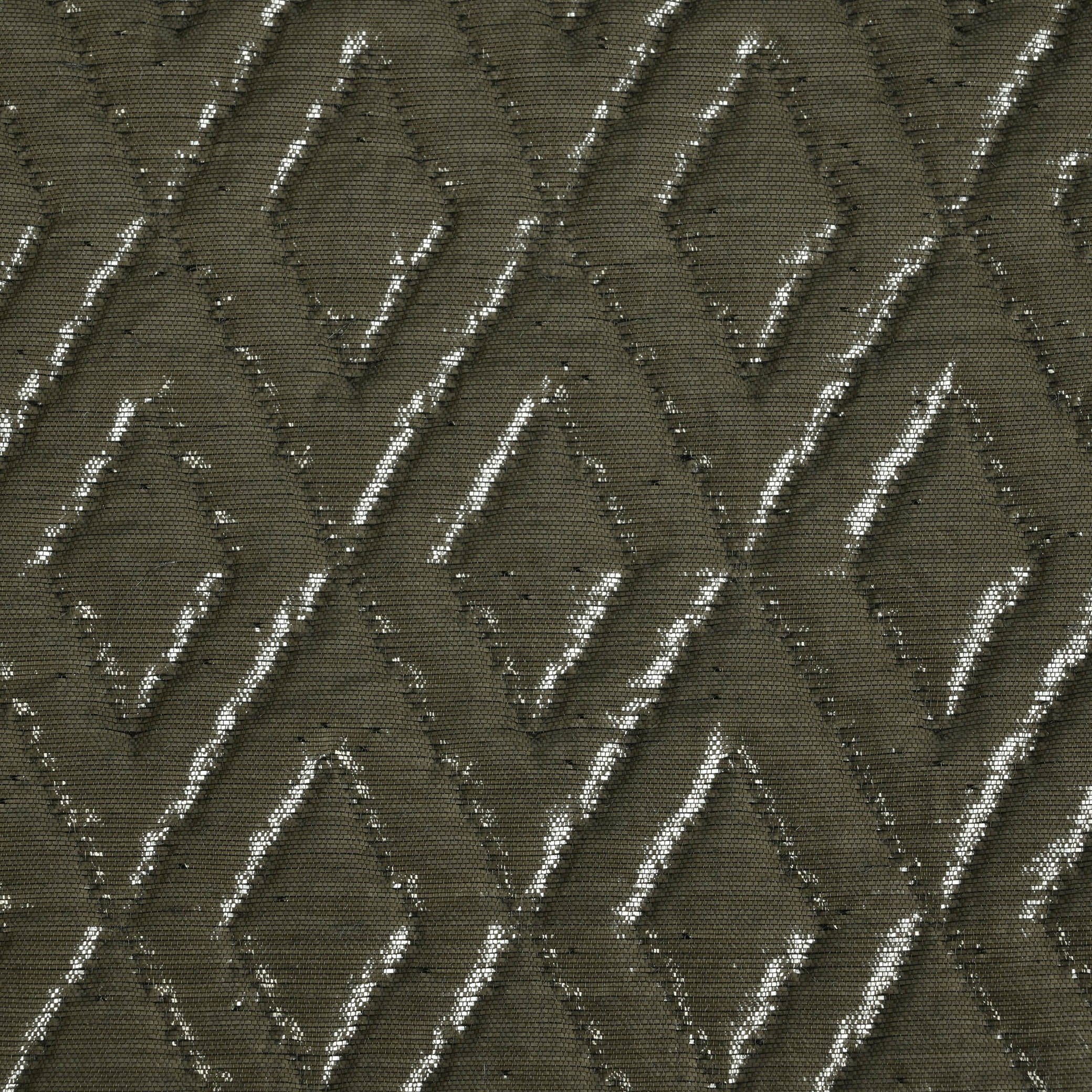 Grey Shiny Quilted Fabric 5138