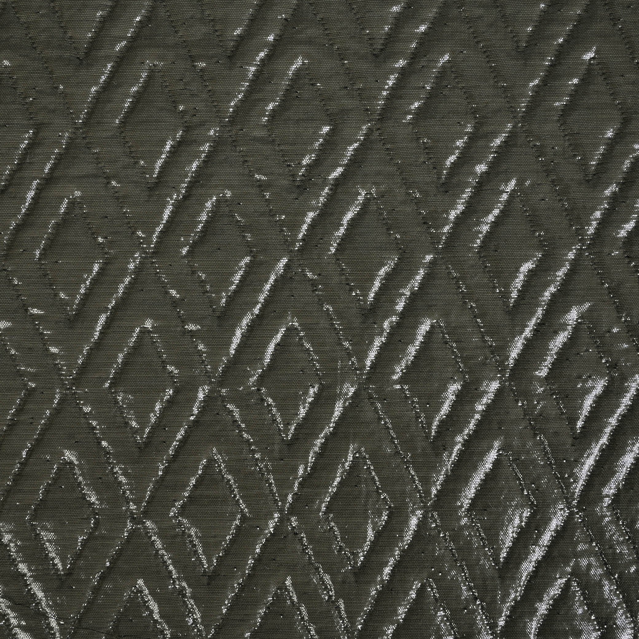 Grey Shiny Quilted Fabric 5138