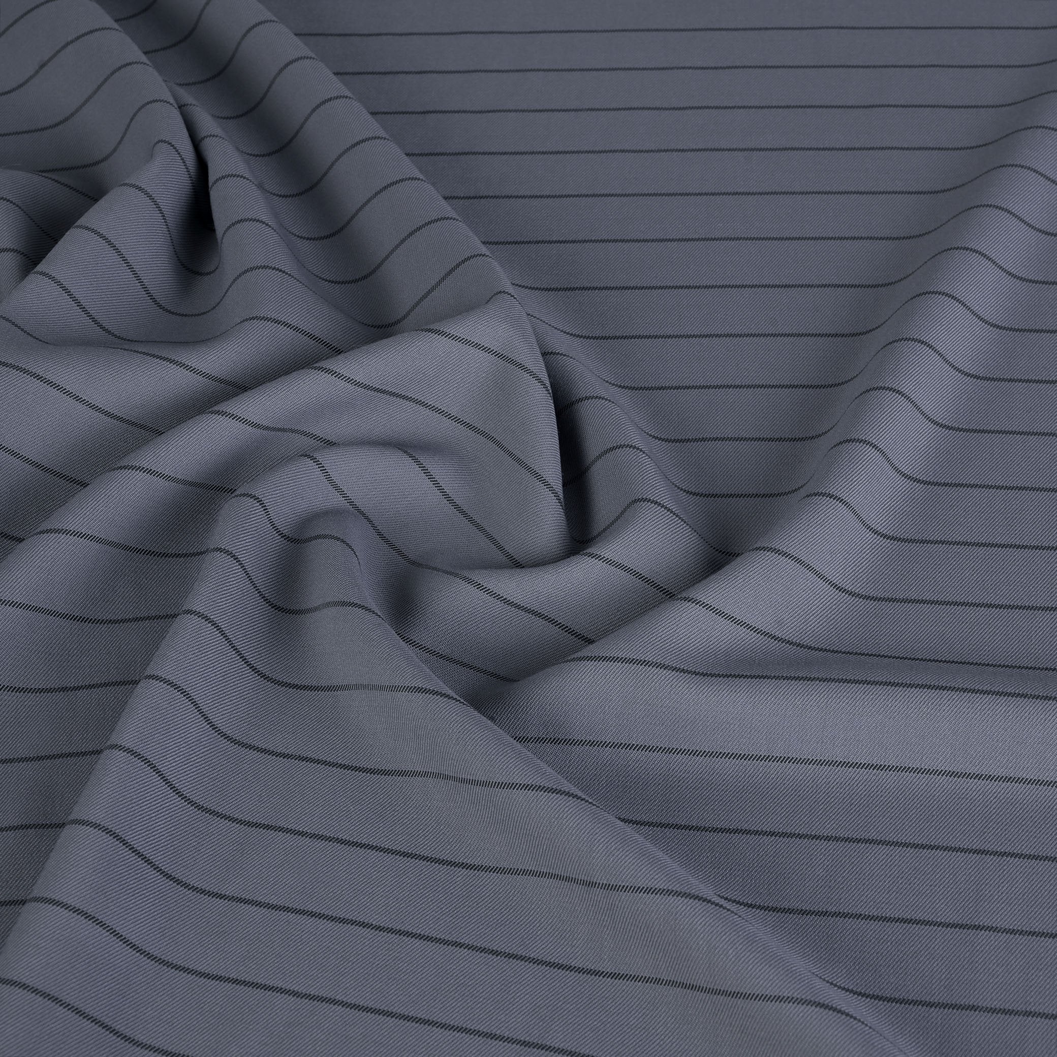 Grey Striped Suiting Fabric 4693