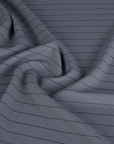 Grey Striped Suiting Fabric 4693