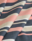 Multicolor Striped Linen Fabric 759