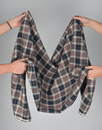 Navy Check Suiting Fabric 3128