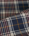 Navy Check Suiting Fabric 3128