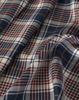 Navy Check Suiting Fabric 3128