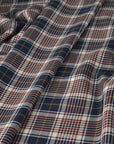 Navy Check Suiting Fabric 3128