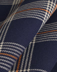 Navy Double Weave Plaid Fabric 5067