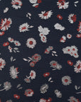 Navy Floral Jacquard Fabric 78483