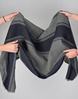 Navy Jacquard Fabric 1187