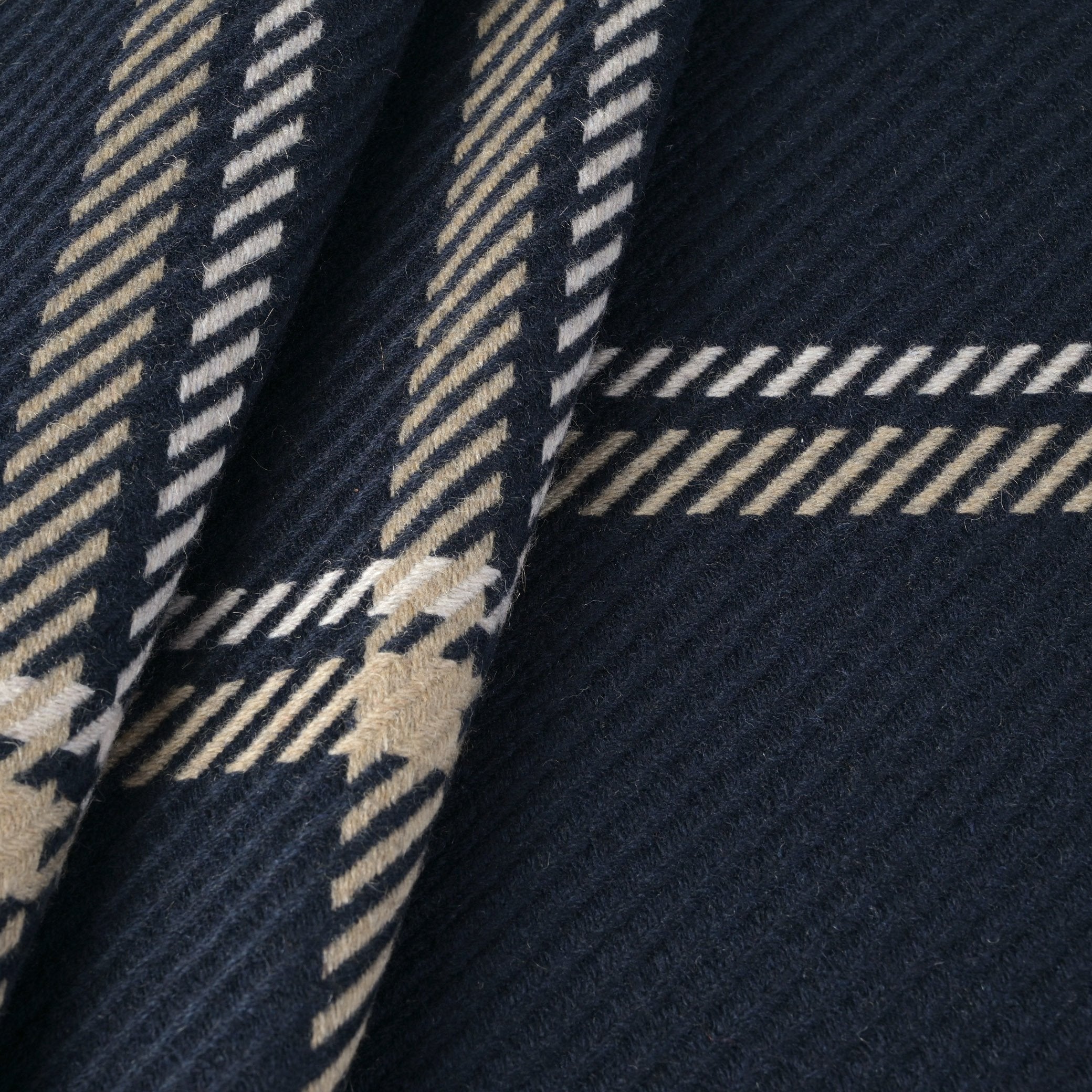Navy Plaid Coating Fabric 7556