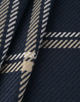 Navy Plaid Coating Fabric 7556