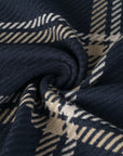 Navy Plaid Coating Fabric 7556