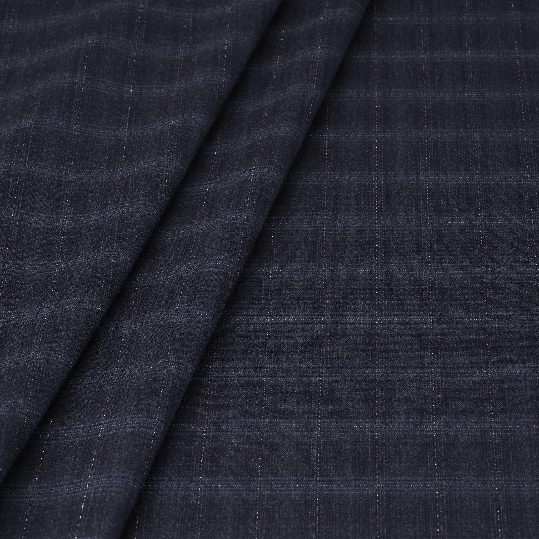 Navy Shiny Suiting Fabric 6357