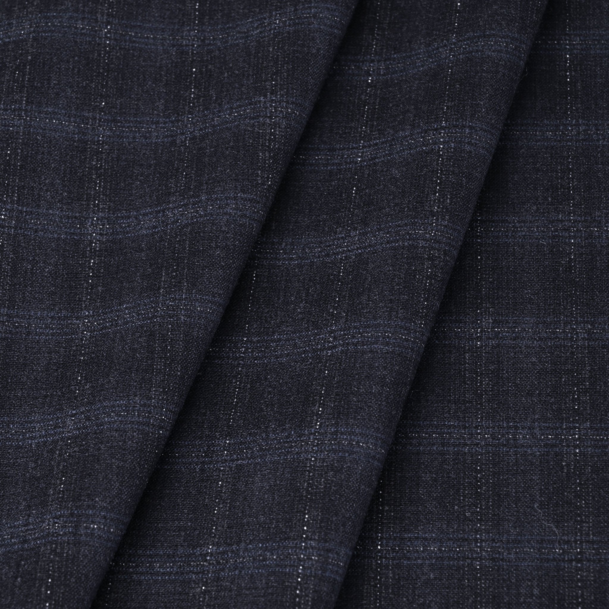 Navy Shiny Suiting Fabric 6357