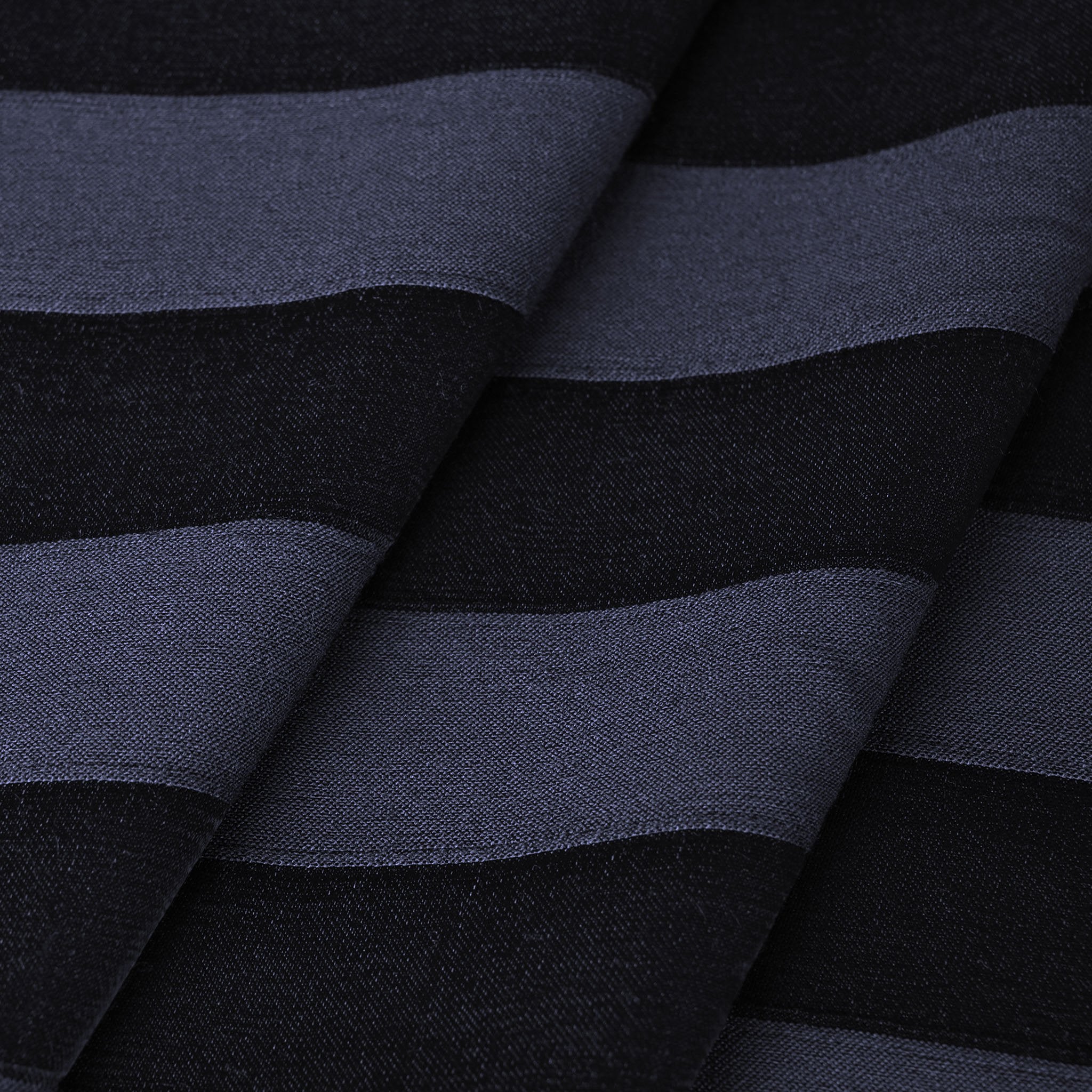 Navy Striped Satin Fabric 99373
