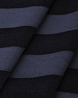Navy Striped Satin Fabric 99373