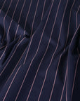 Navy Striped Suiting Fabric 3954