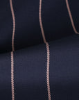 Navy Striped Suiting Fabric 3954