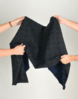 Navy and Black Jacquard Fabric 95394