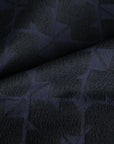 Navy and Black Jacquard Fabric 95394