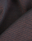 Navy and Orange Corduroy Fabric 3733