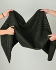 Olive Green Check Coating Fabric 7972