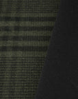 Olive Green Check Coating Fabric 7972