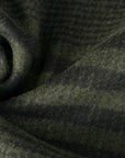 Olive Green Check Coating Fabric 7972