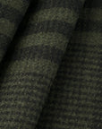 Olive Green Check Coating Fabric 7972