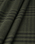 Olive Green Check Coating Fabric 7972
