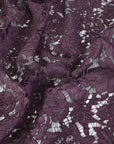Purple Floral Lace Fabric 81969