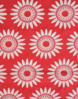 Red Floral Jacquard Fabric 95323