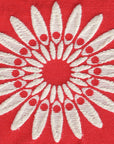 Red Floral Jacquard Fabric 95323