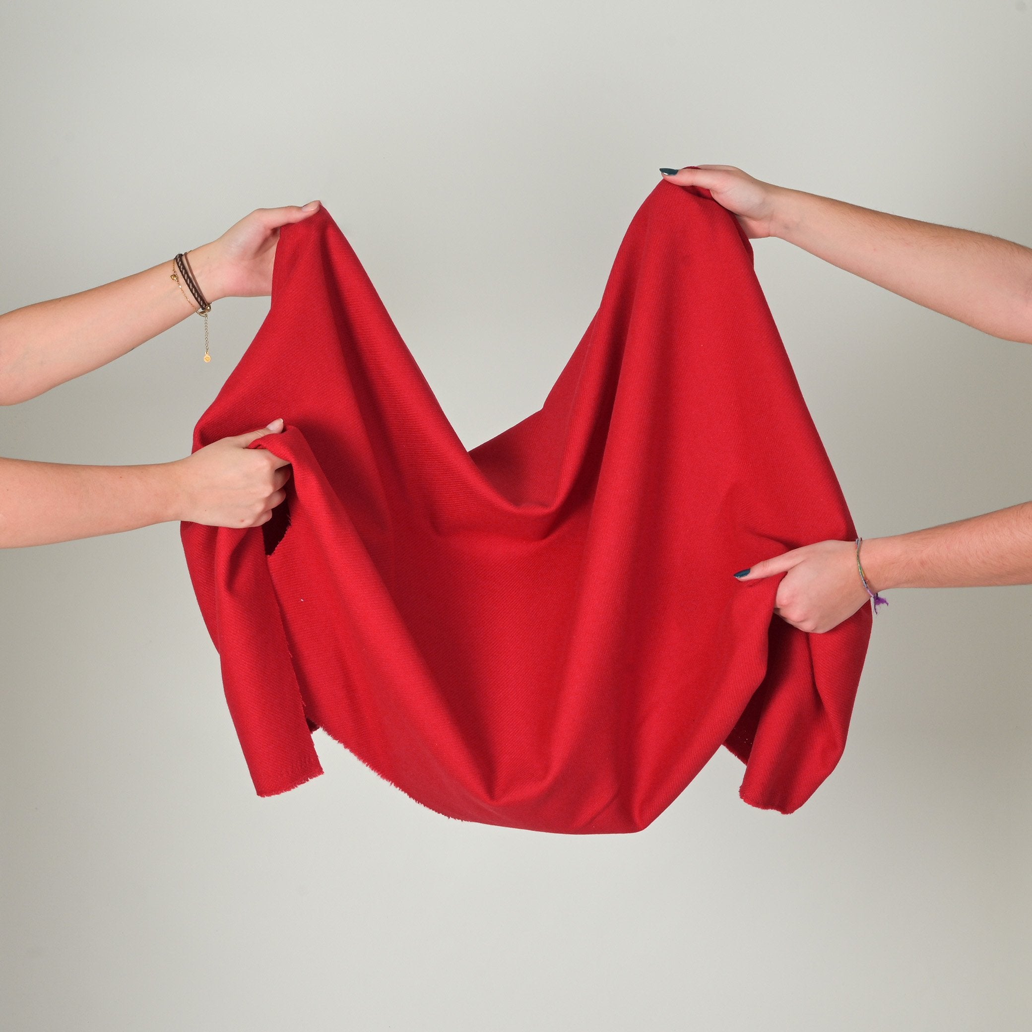 Red Twill Coating Fabric 9302