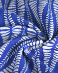 Royal Blue Jacquard Fabric 95326