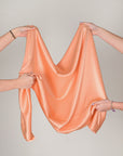 Salmon Pink Satin Fabric 3482