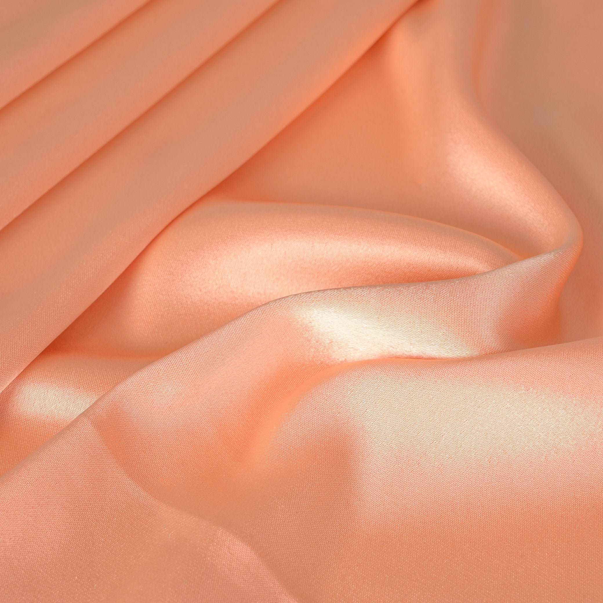 Salmon Pink Satin Fabric 3482