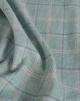 Turquoise Coating Plaid Fabric 96261