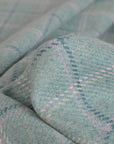 Turquoise Coating Plaid Fabric 96261