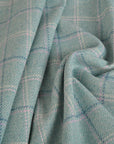 Turquoise Coating Plaid Fabric 96261