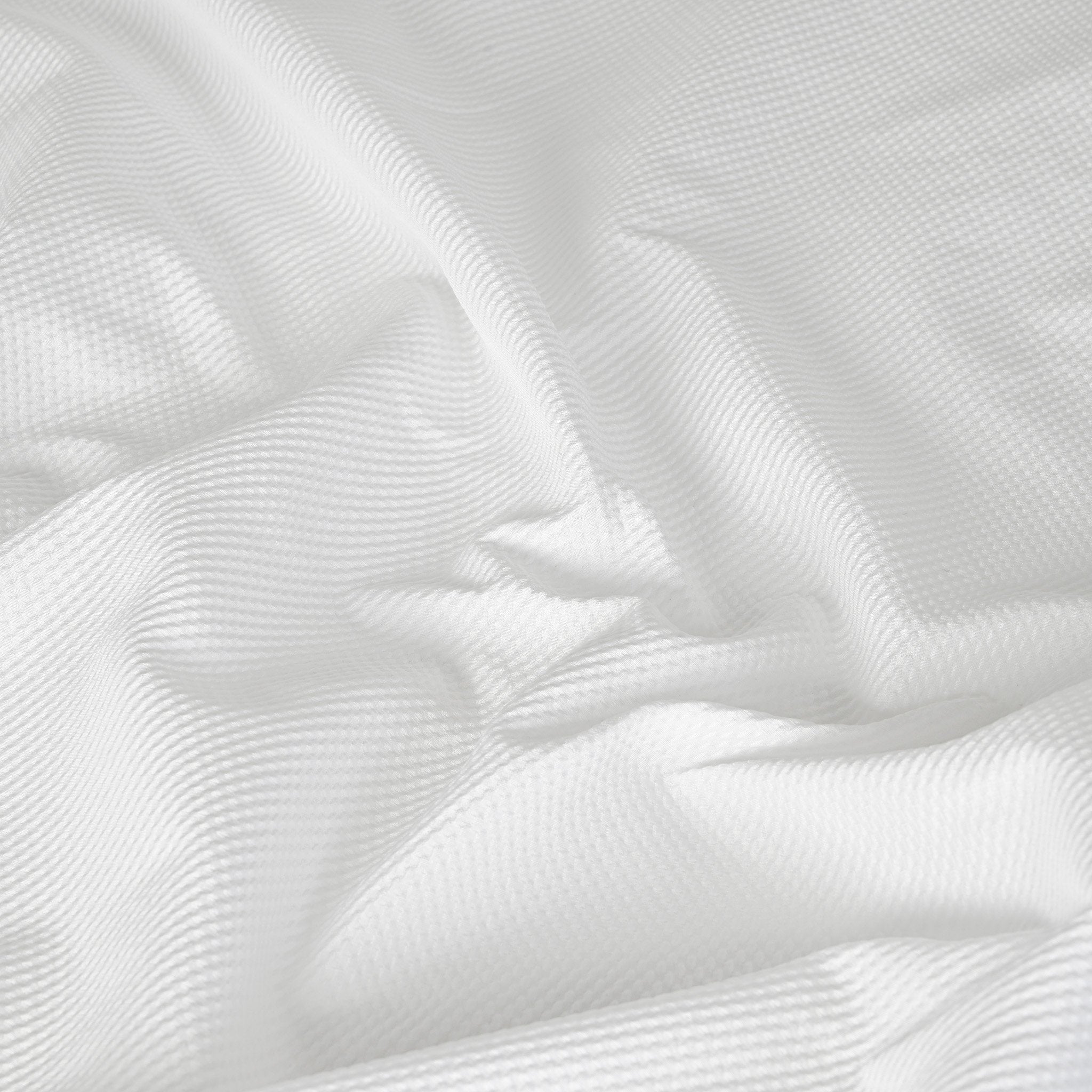 White Abstract Jacquard Fabric 97090