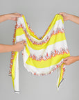 White Flame Print Jersey Fabric 6833