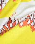 White Flame Print Jersey Fabric 6833