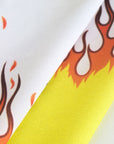 White Flame Print Jersey Fabric 6833