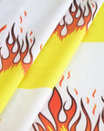 White Flame Print Jersey Fabric 6833