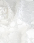 White Floral Organza Fabric 99762