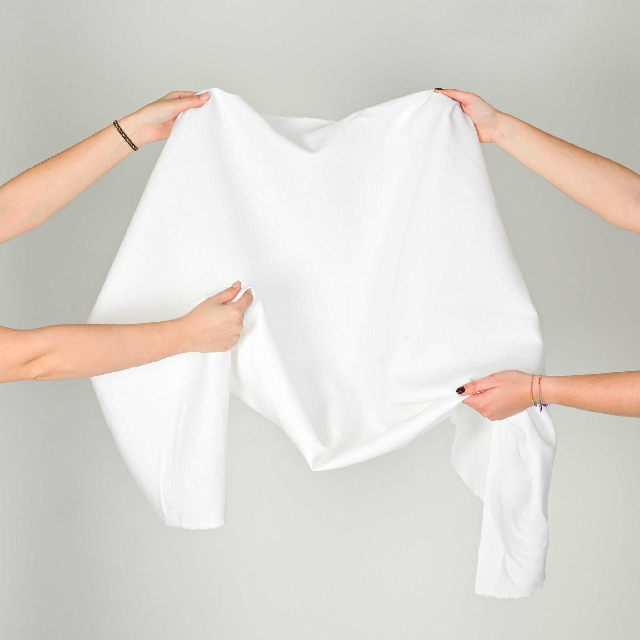 White Linen Canvas Fabric 3636