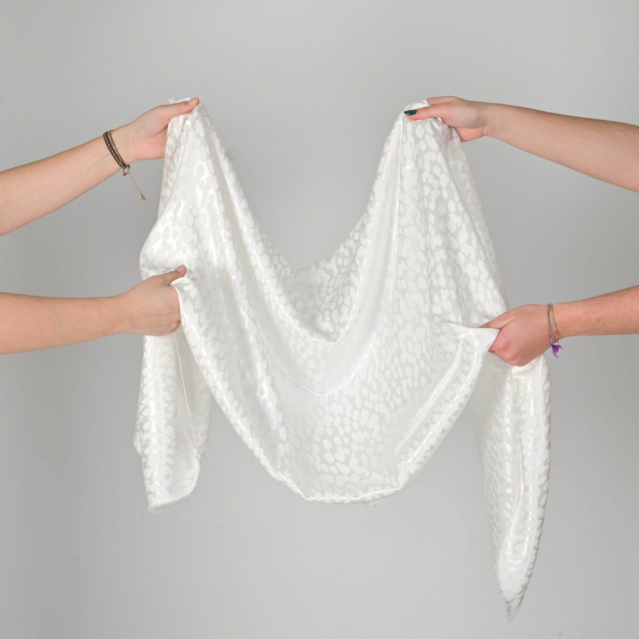 White Satin Fabric 8495